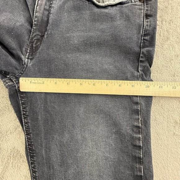 Levis 541 Jeans Mens 34x32 Black Gray Denim Athletic Fit Tapered Leg Distressed - Picture 12 of 16
